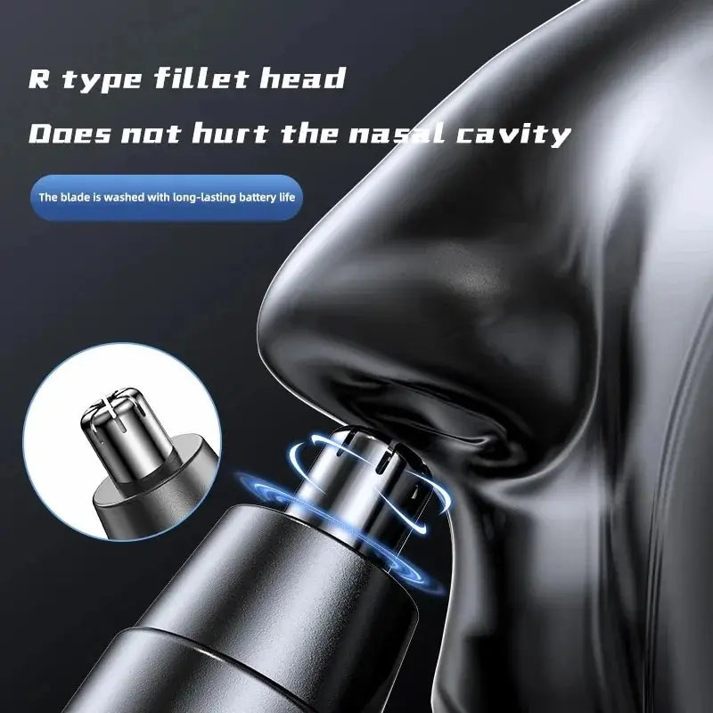 Pro Groom Rechargeable Black Electric Nose and Ear Hair Trimmer for Men and Women