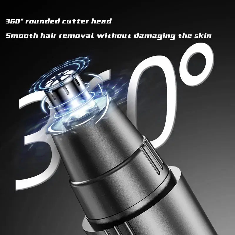 Pro Groom Rechargeable Black Electric Nose and Ear Hair Trimmer for Men and Women