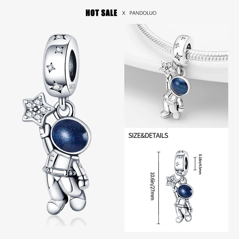 2024 New in Hot Sale Original Charm Beads Fit Pandora Bracelet For Women 925 Silver Glow Discoloration Pendant Bead Jewelry Gift